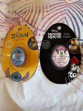 3/$20 bundle Disney Stitch or Minnie Mouse Color-Changing Egg Timers